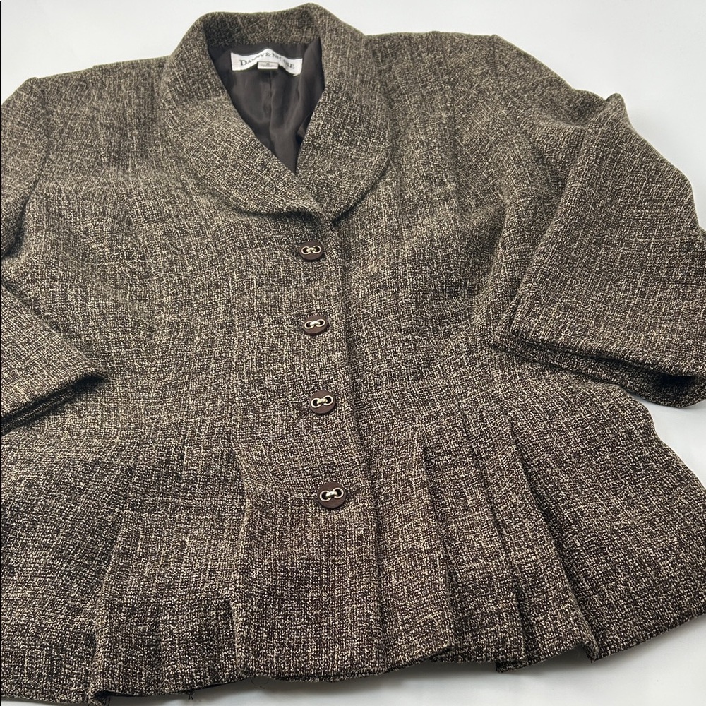 Jones New York Brown Tweed Blazer - Picture 15 of 16